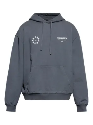 Pull à Capuche AllSaints Homme – Noir Imprimé Graphique – Taille XS – Occasion