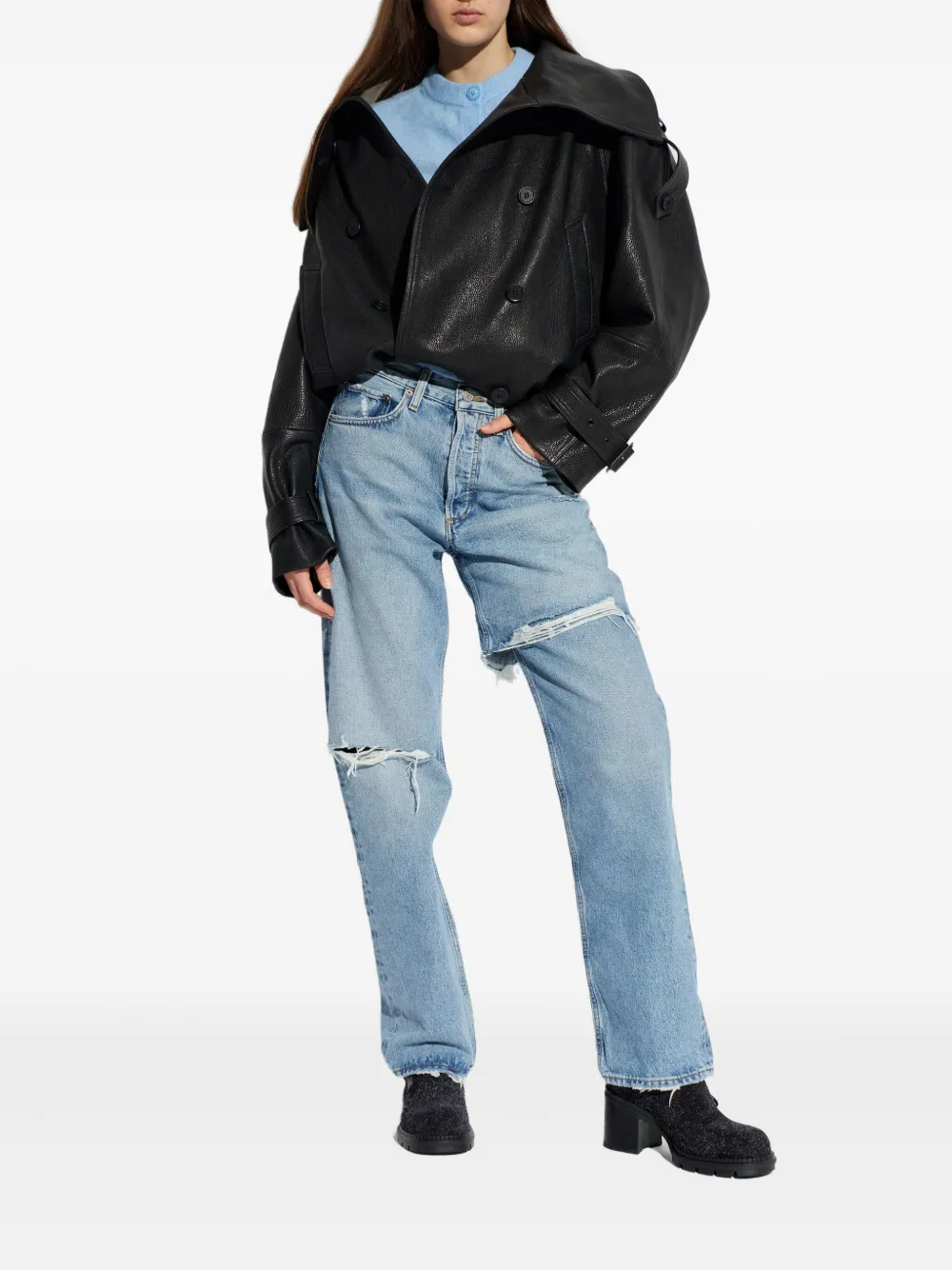 Samsoe & Samsoe Sanoura Button Short-sleeve Cardigan In Blue