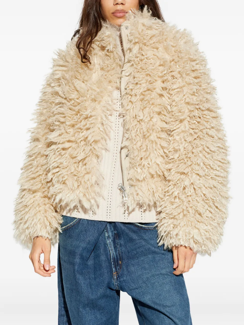 Samsoe & Samsoe Samedda Zip-fastening Jacket In Neutral