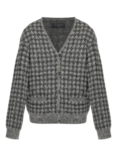 AllSaints Zain houndstooth-pattern cardigan