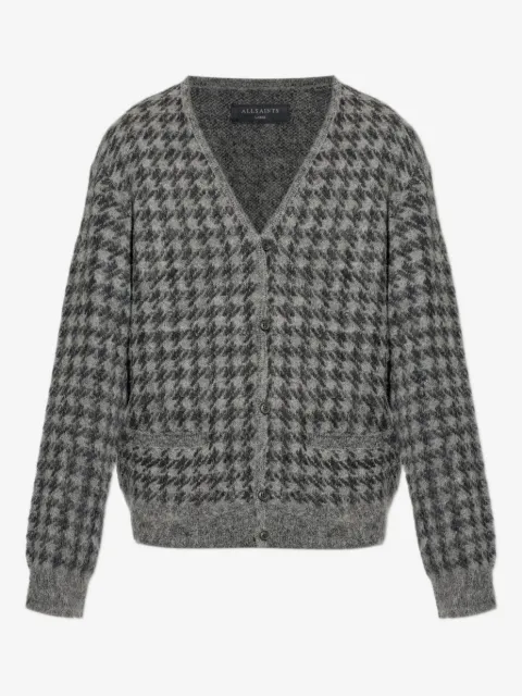 AllSaints كارديغان 'زاين' بنقش كاروهات مكسورة