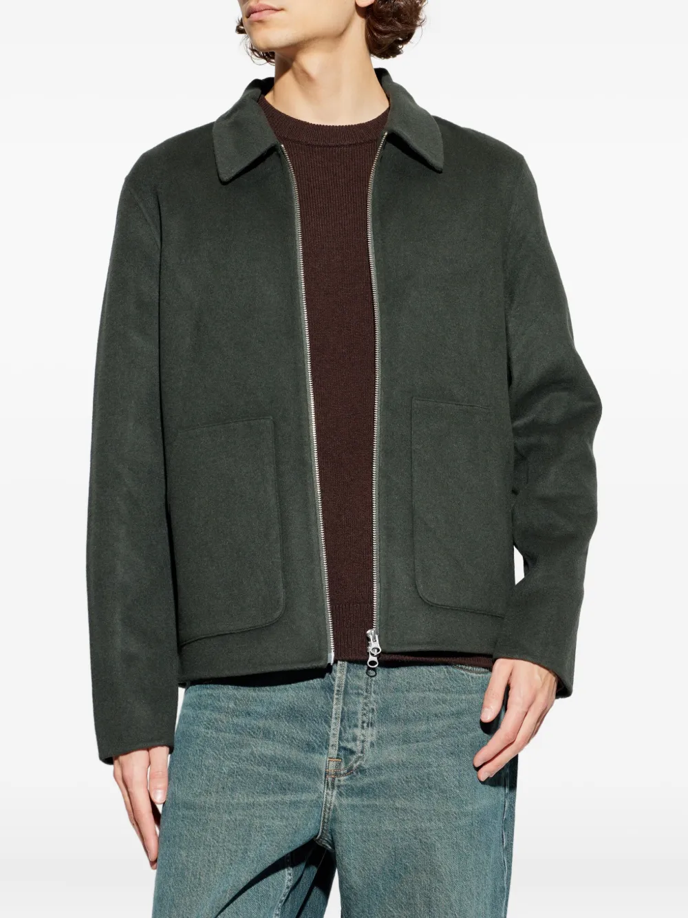 SAPAULO 拉链开合侧口袋夹克