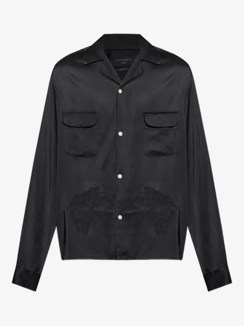 AllSaints Yodo embroidered-detail shirt