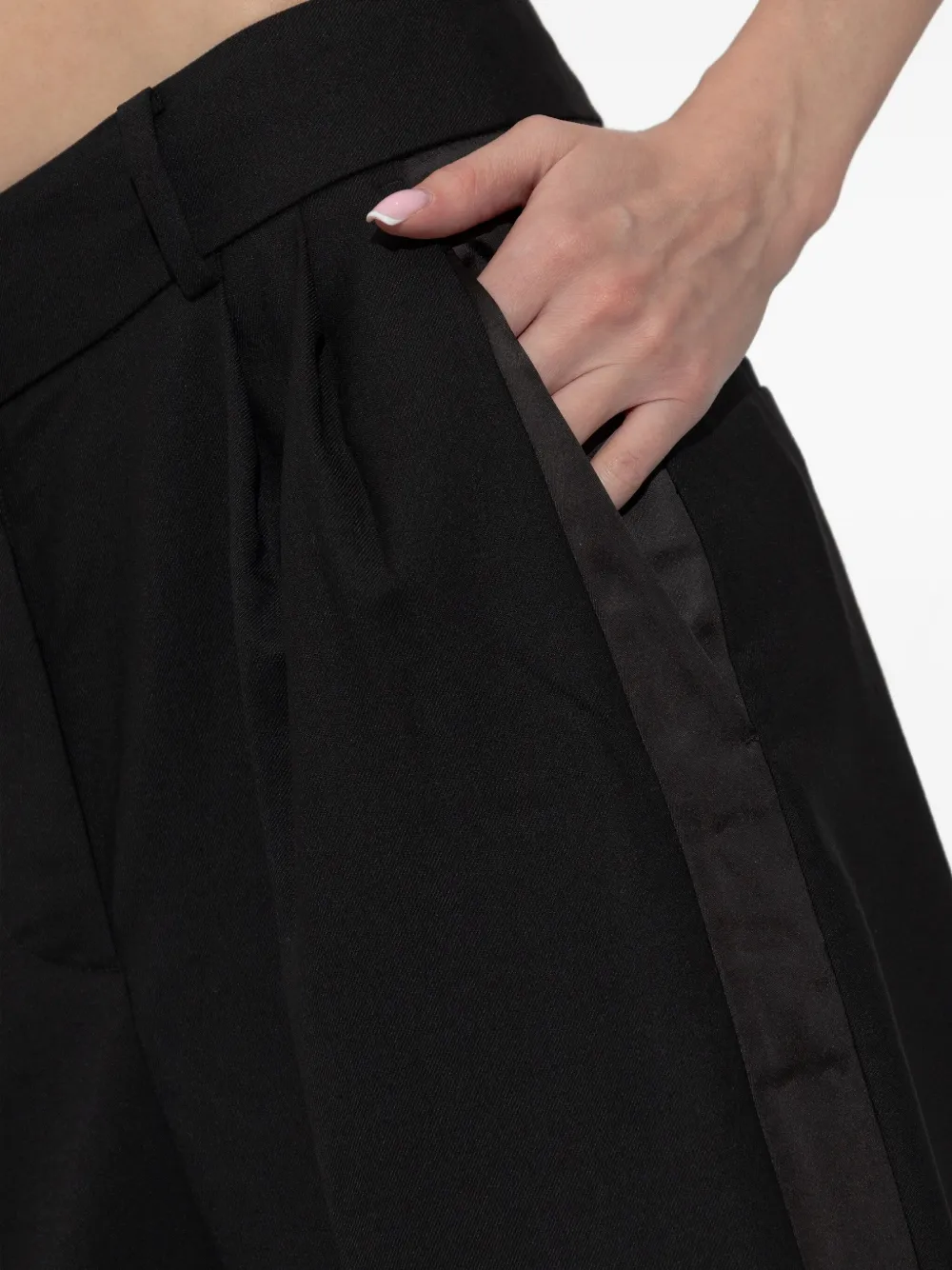 AllSaints Noa geplooide broek Zwart
