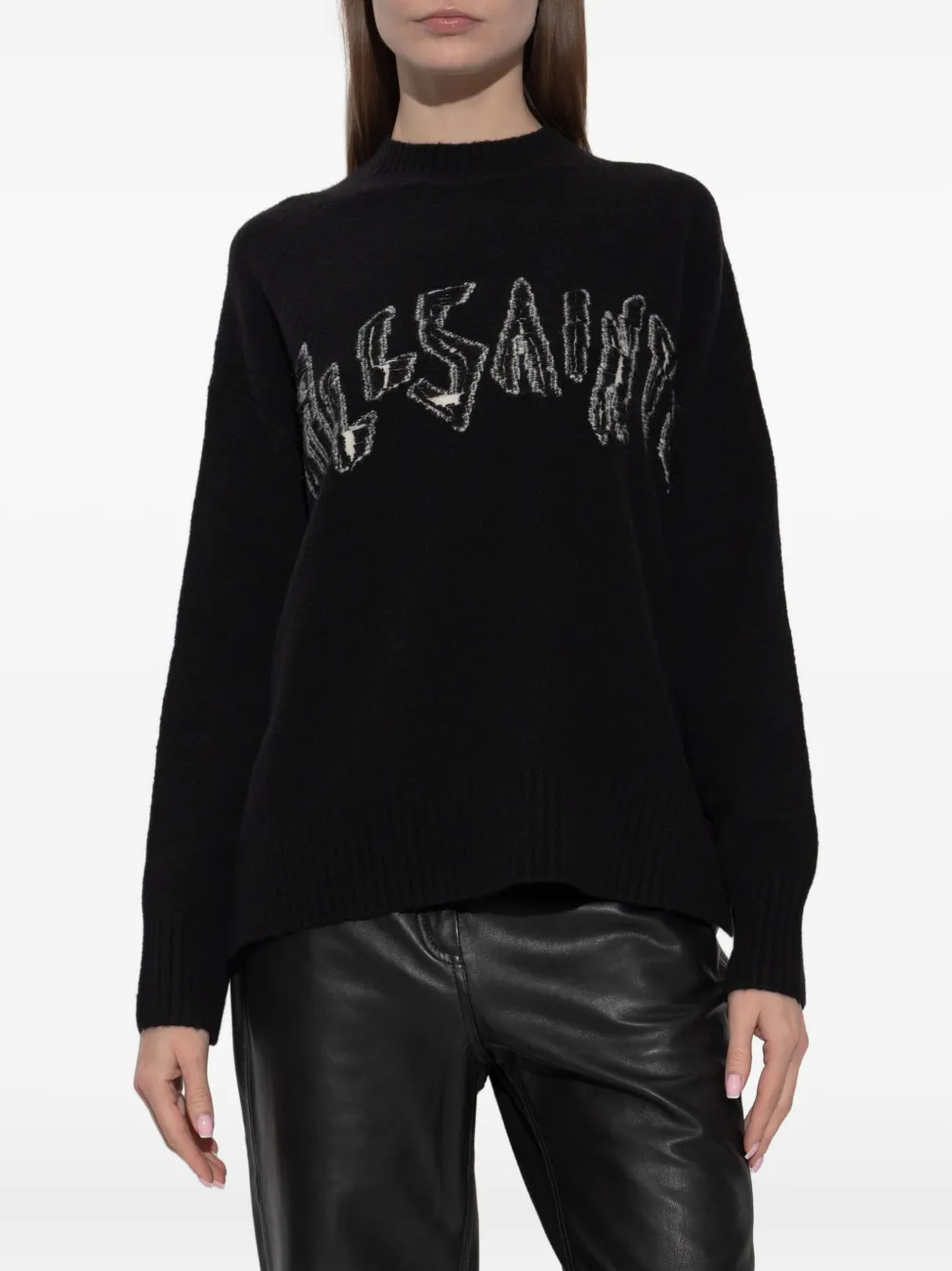  Allsaints Zinc Logo Sweater - Black 