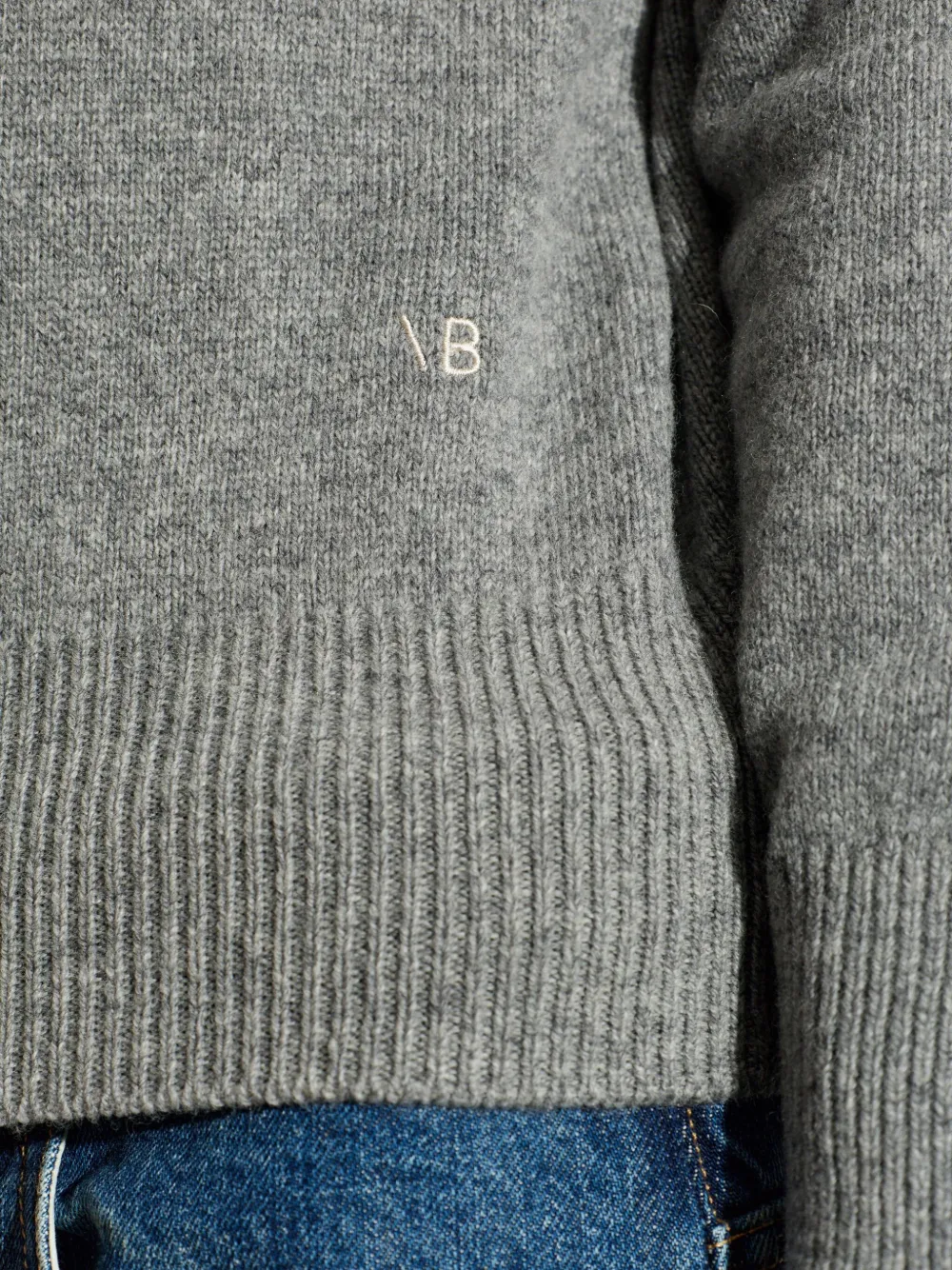 Victoria Beckham Roll-neck Logo-detailed Sweater In Multi