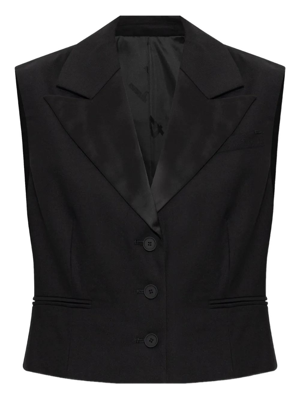 Allsaints Noa Buttoned Vest In Brown