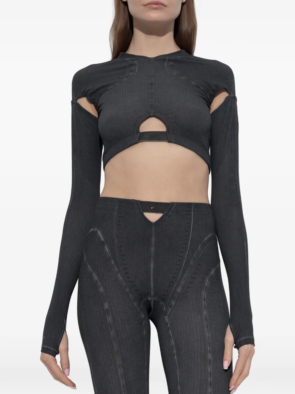 X Knwls Cut-Out Long-Sleeve Top