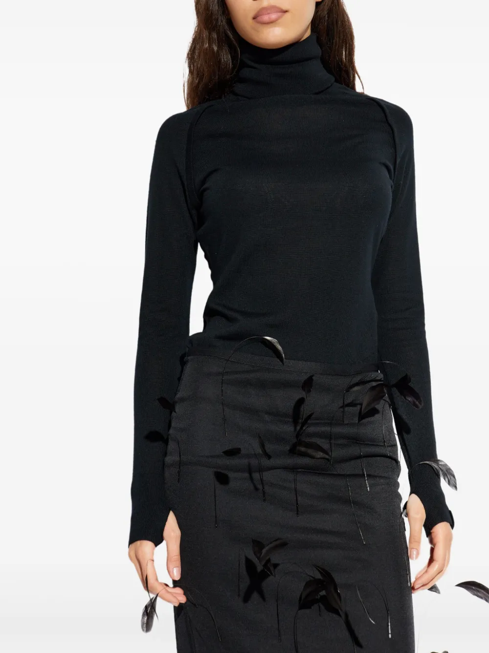 Victoria Beckham Top met col Zwart