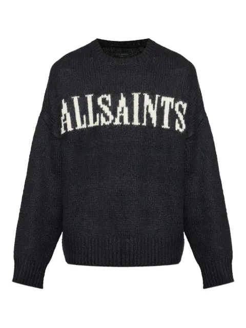 AllSaints Stokes logo-lettering crew-neck sweater