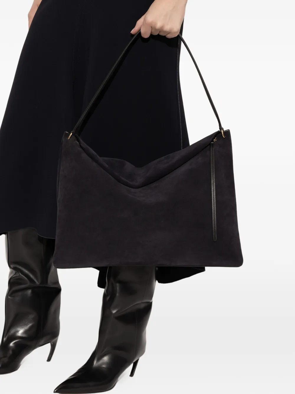 Wandler Penelope suede tote bag - Blauw