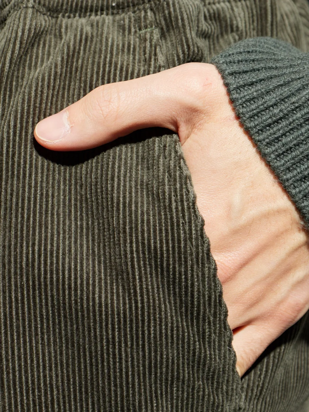 Samsoe & Samsoe Jabari Corduroy Trousers In Green