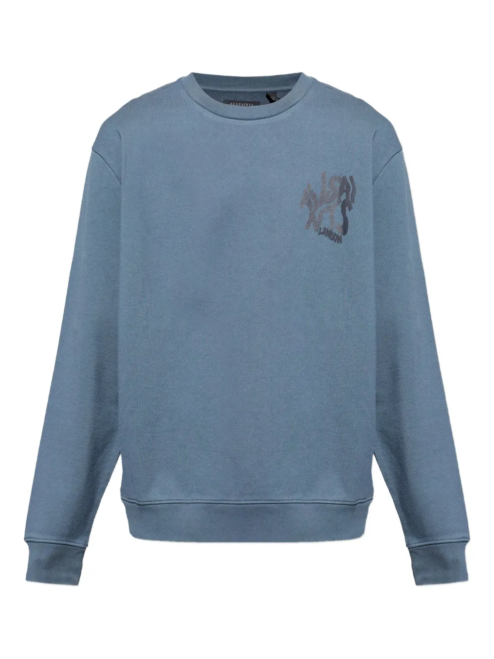 AllSaints Orlando graphic sweatshirt | Blue | Image 1