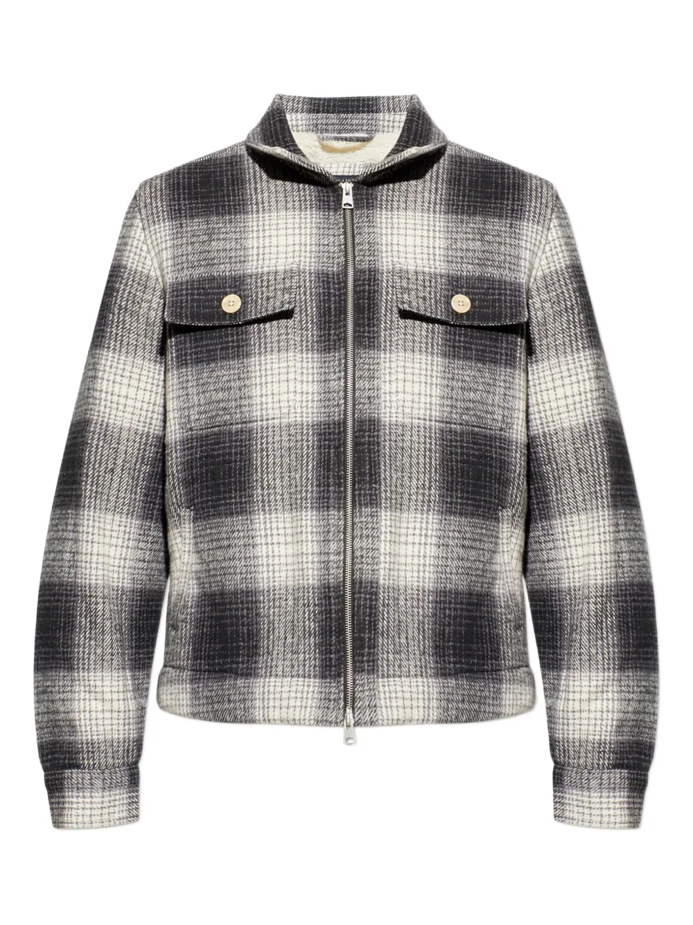 AllSaints Matheson Jacke mit Karomuster | Schwarz | Image 1