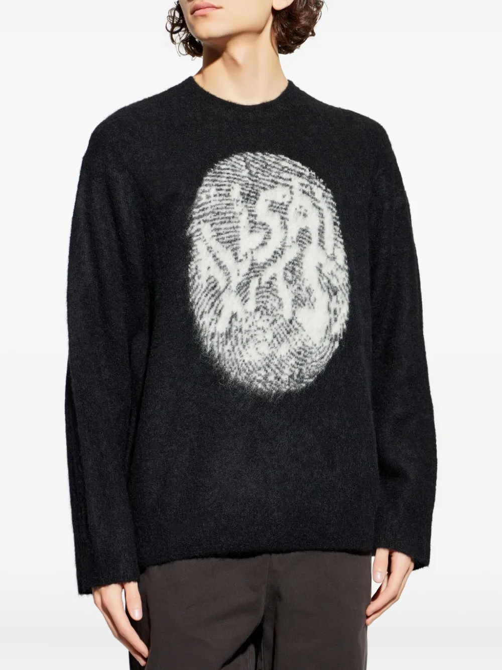  Allsaints Pull à Imprimé Graphique - Noir 