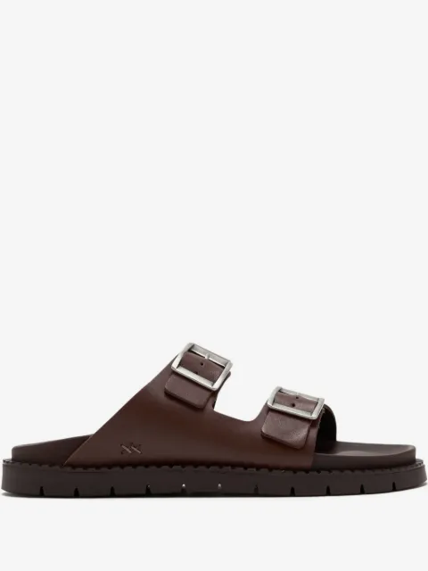 Forsa Curtis buckle leather slides