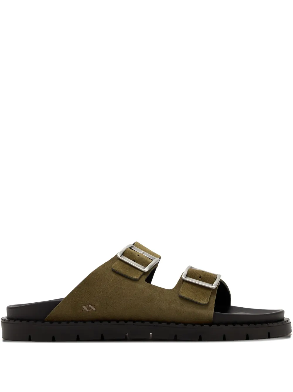 Forsa Curtis buckle-strap slides | Green | Image 1