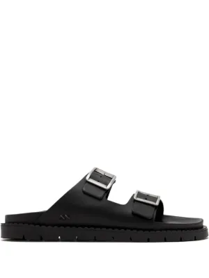 Toga Virilis Leather Slides | Black | FARFETCH