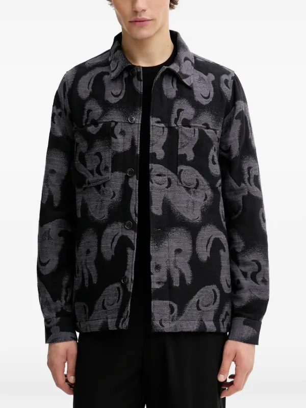 PS Paul Smith チェストポケット オーバーシャツ | ブラック | FARFETCH JP