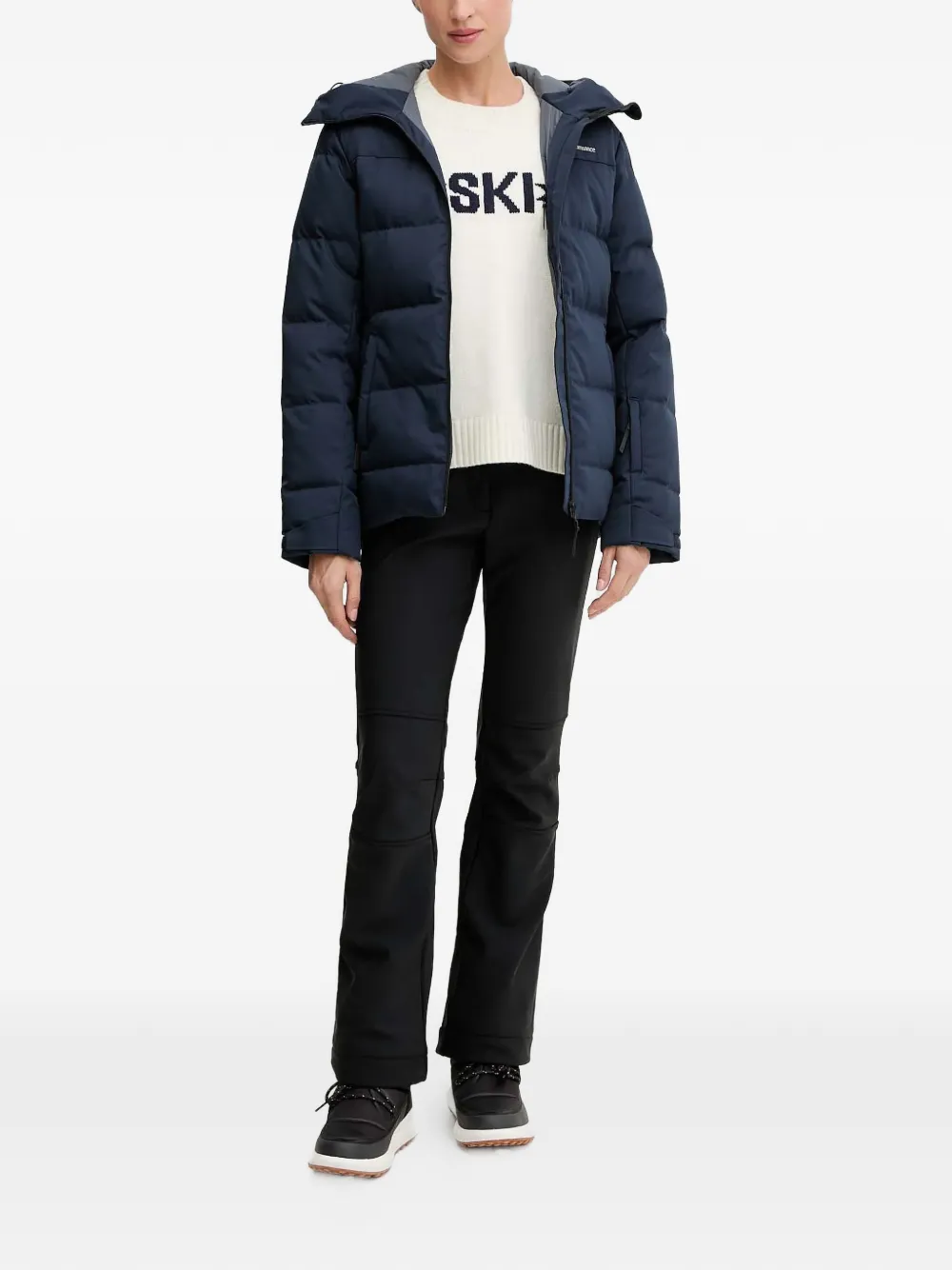 Peak Performance Gewatteerde skikleding met capuchon Blauw