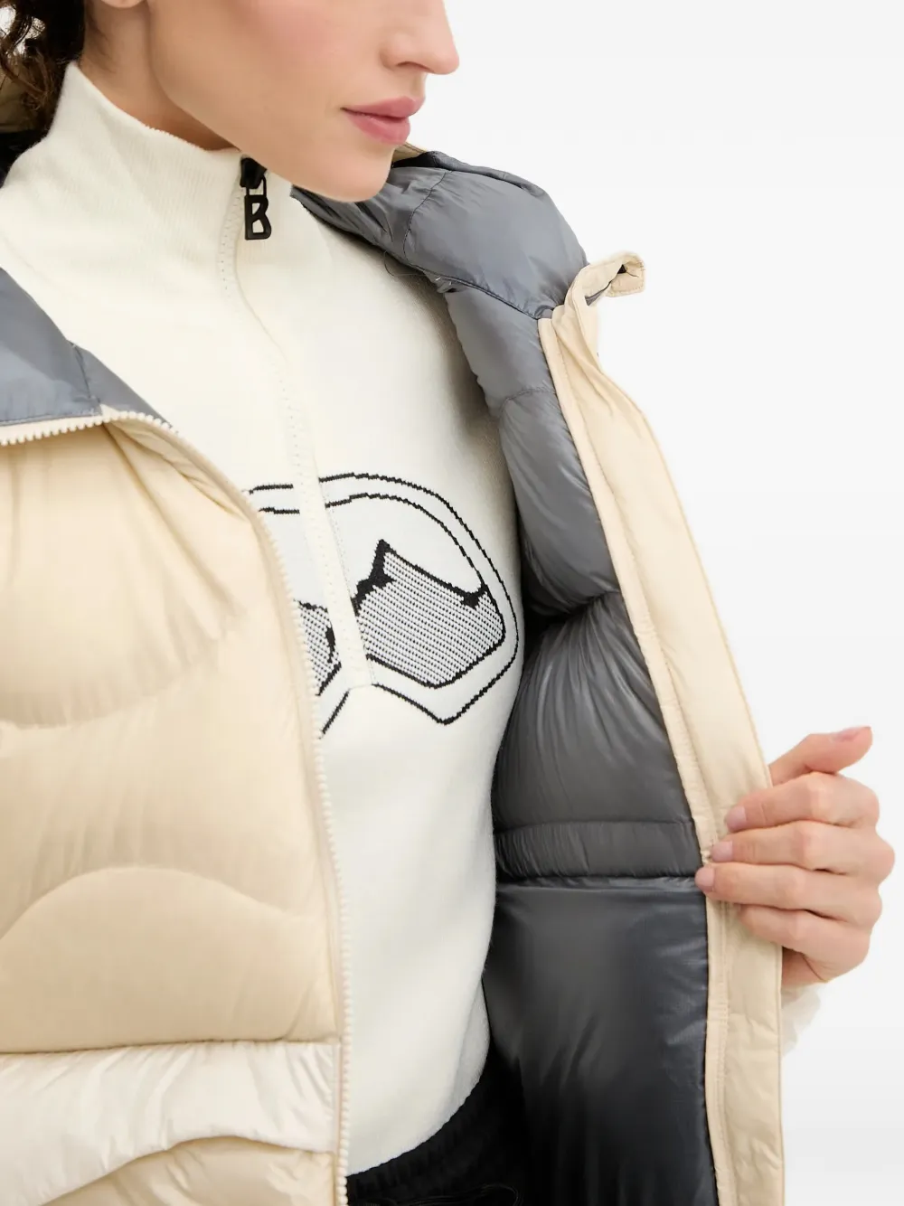 Peak Performance Helium gewatteerd jack met capuchon Beige