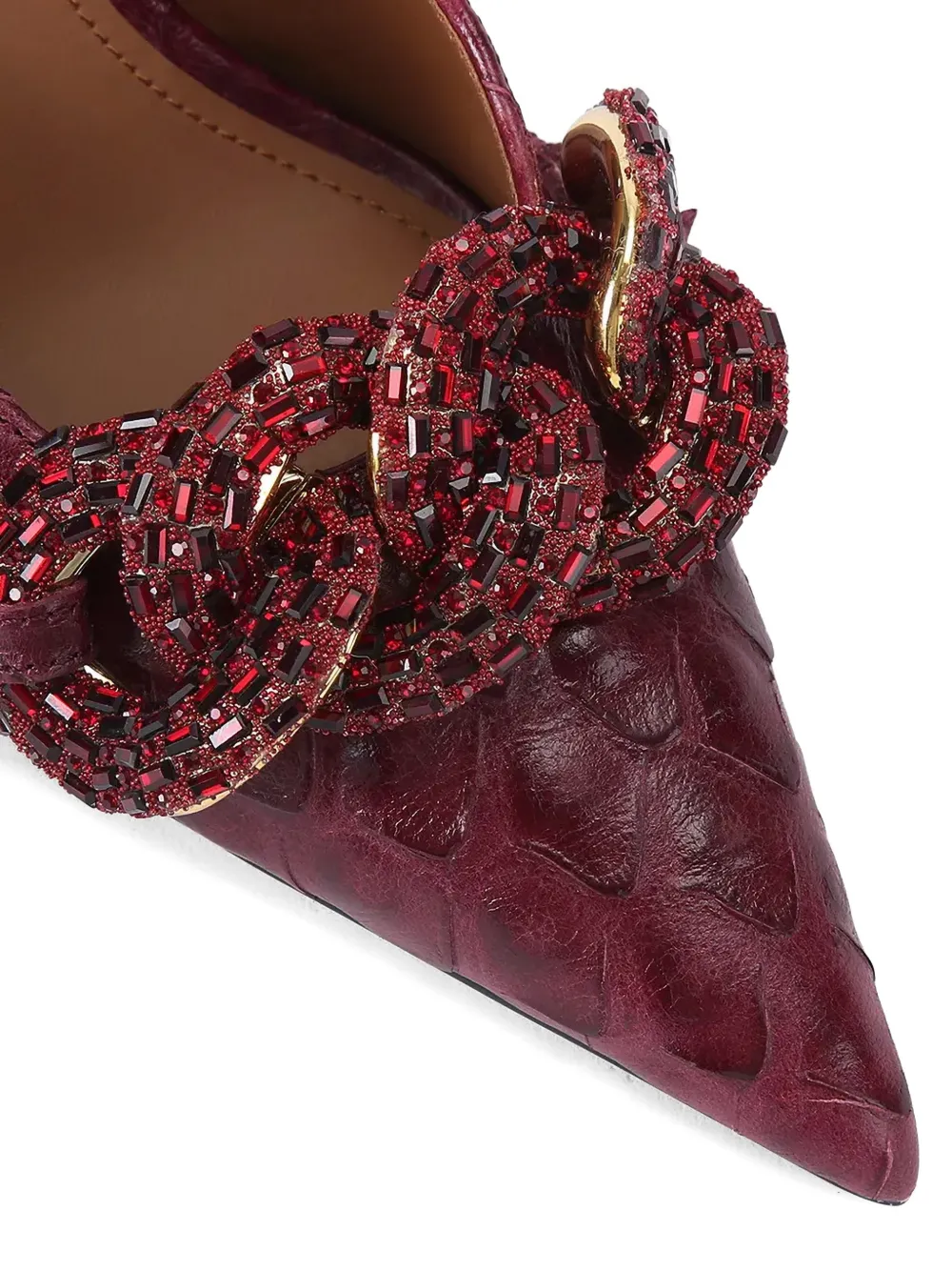 Kurt Geiger London chain-embellished slingback pumps Rood