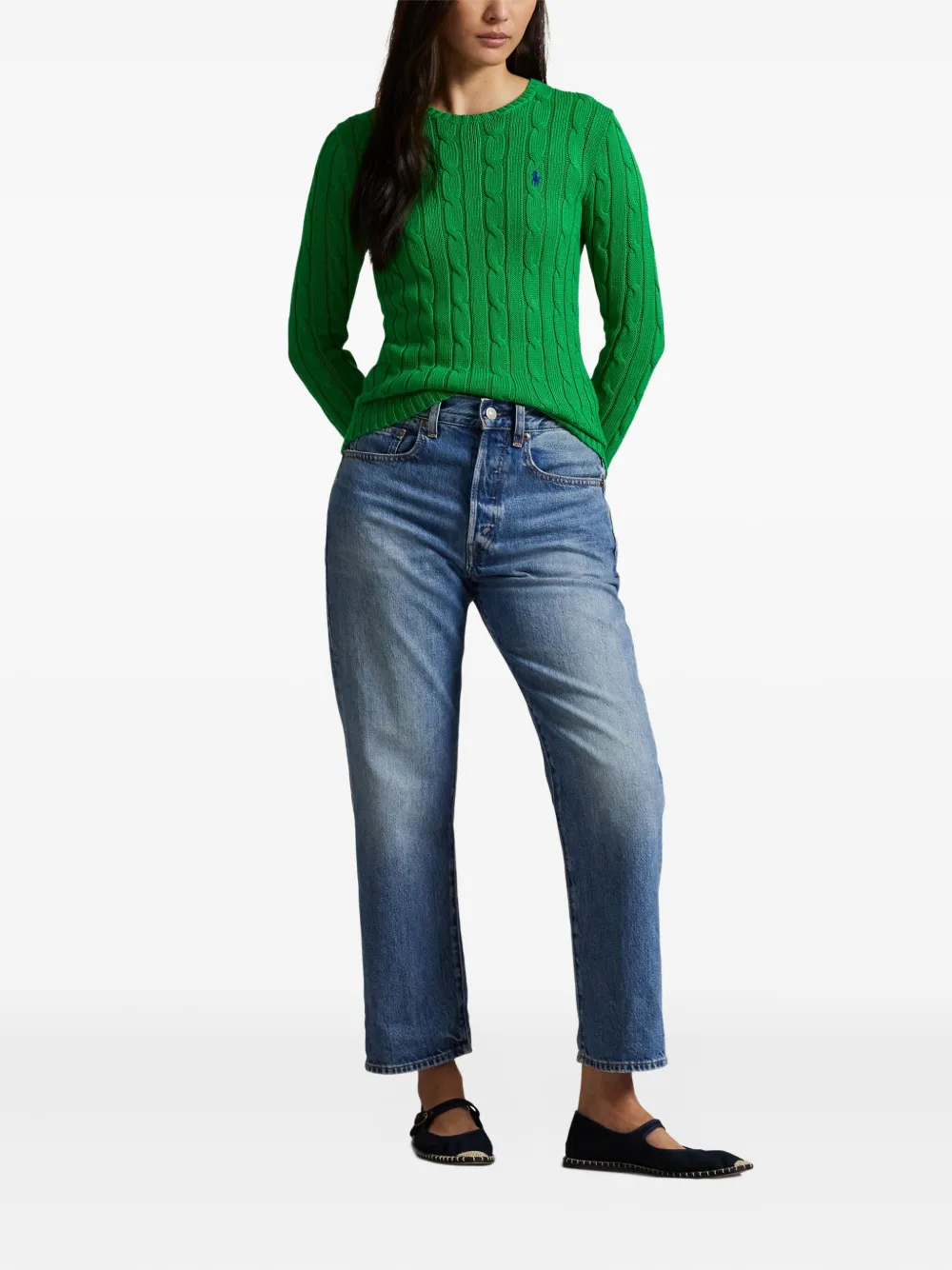 Polo Ralph Lauren Cable-knit Sweater In Green