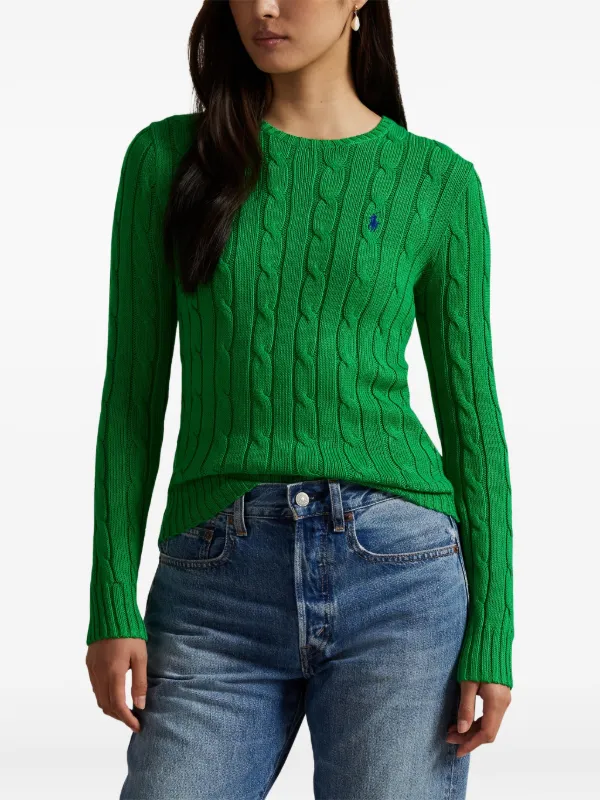 POLO RALPH LAUREN ケーブルニットセーター S/P グリーン Polo Ralph Lauren ケーブルニット セーター | グリーン | FARFETCH JP