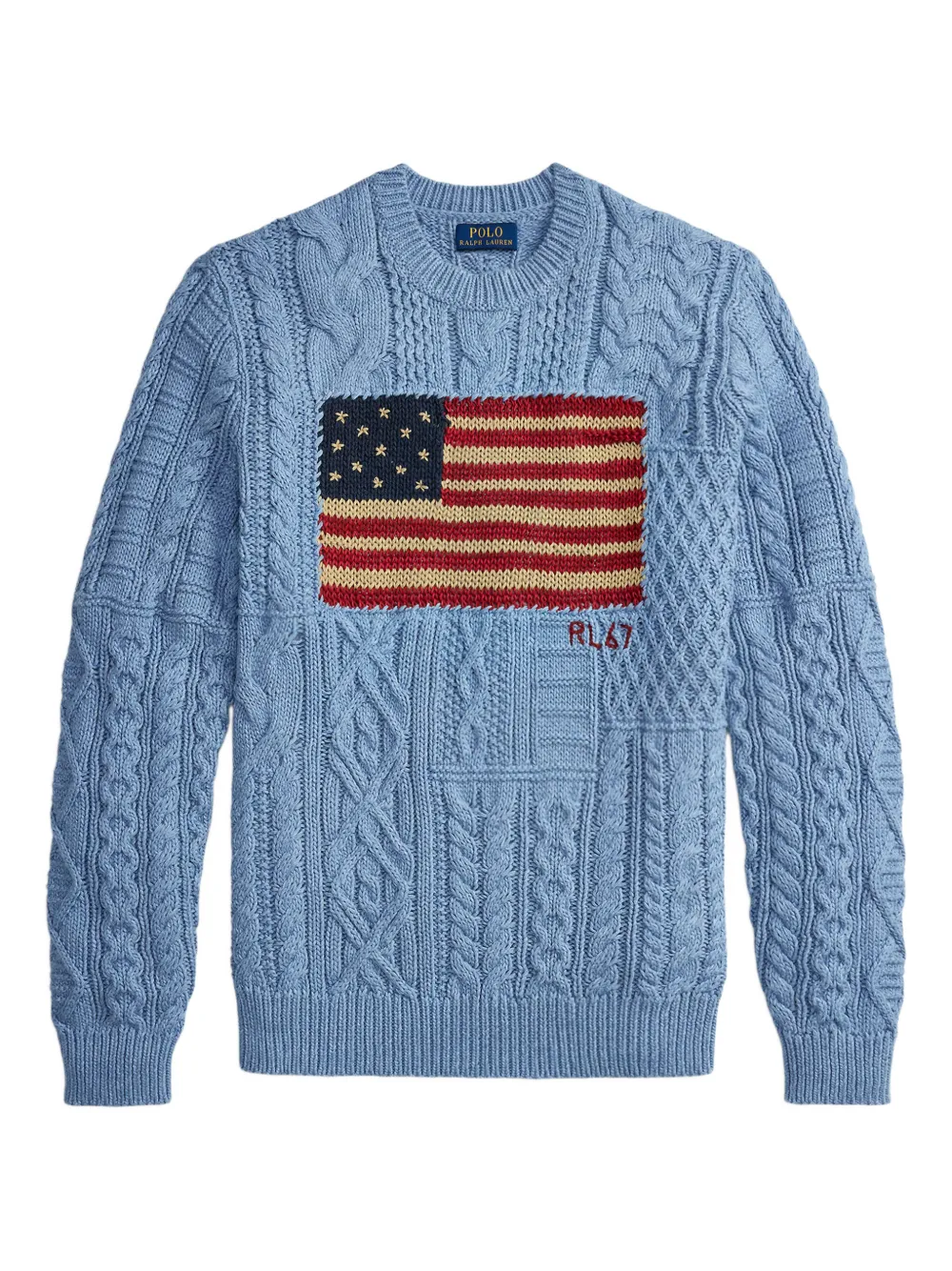 Polo Ralph Lauren Maglione con motivo bandiera - Blu