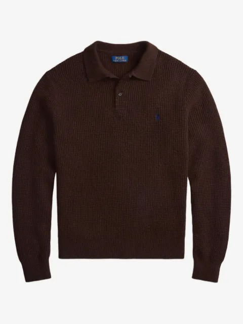 Polo Ralph Lauren waffle-knit polo-collar jumper