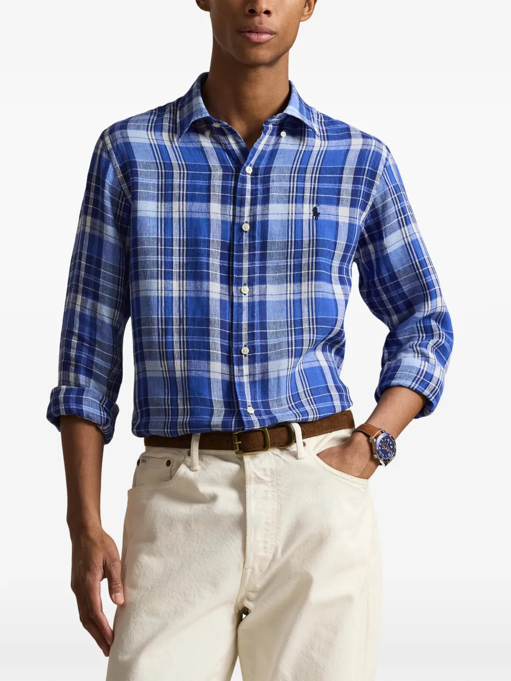 Polo Ralph Lauren Geruit overhemd Blauw