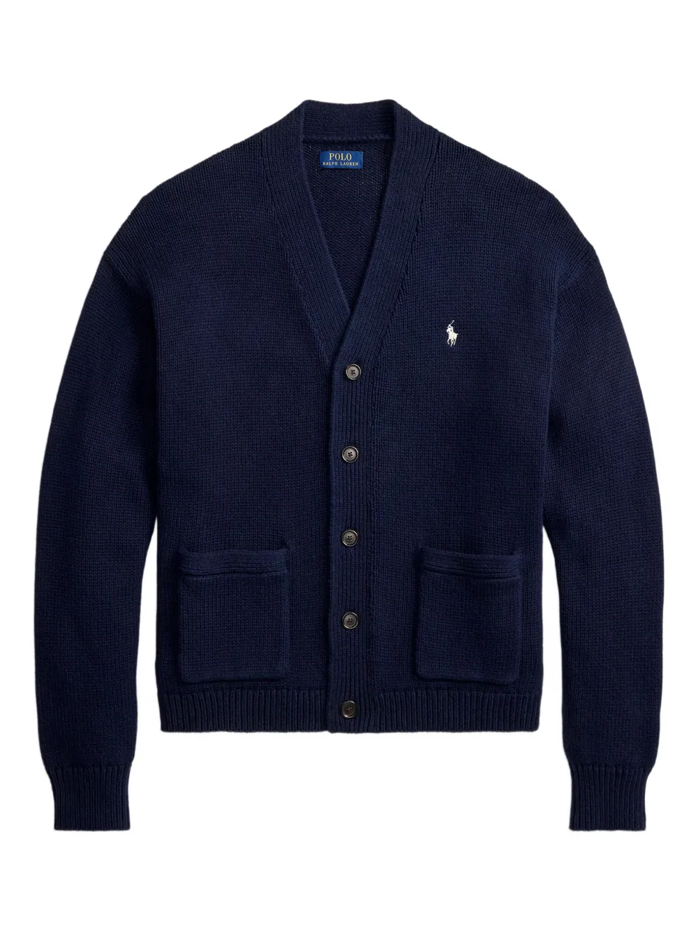 Polo Ralph Lauren logo-embroidered cotton cardigan - Blue