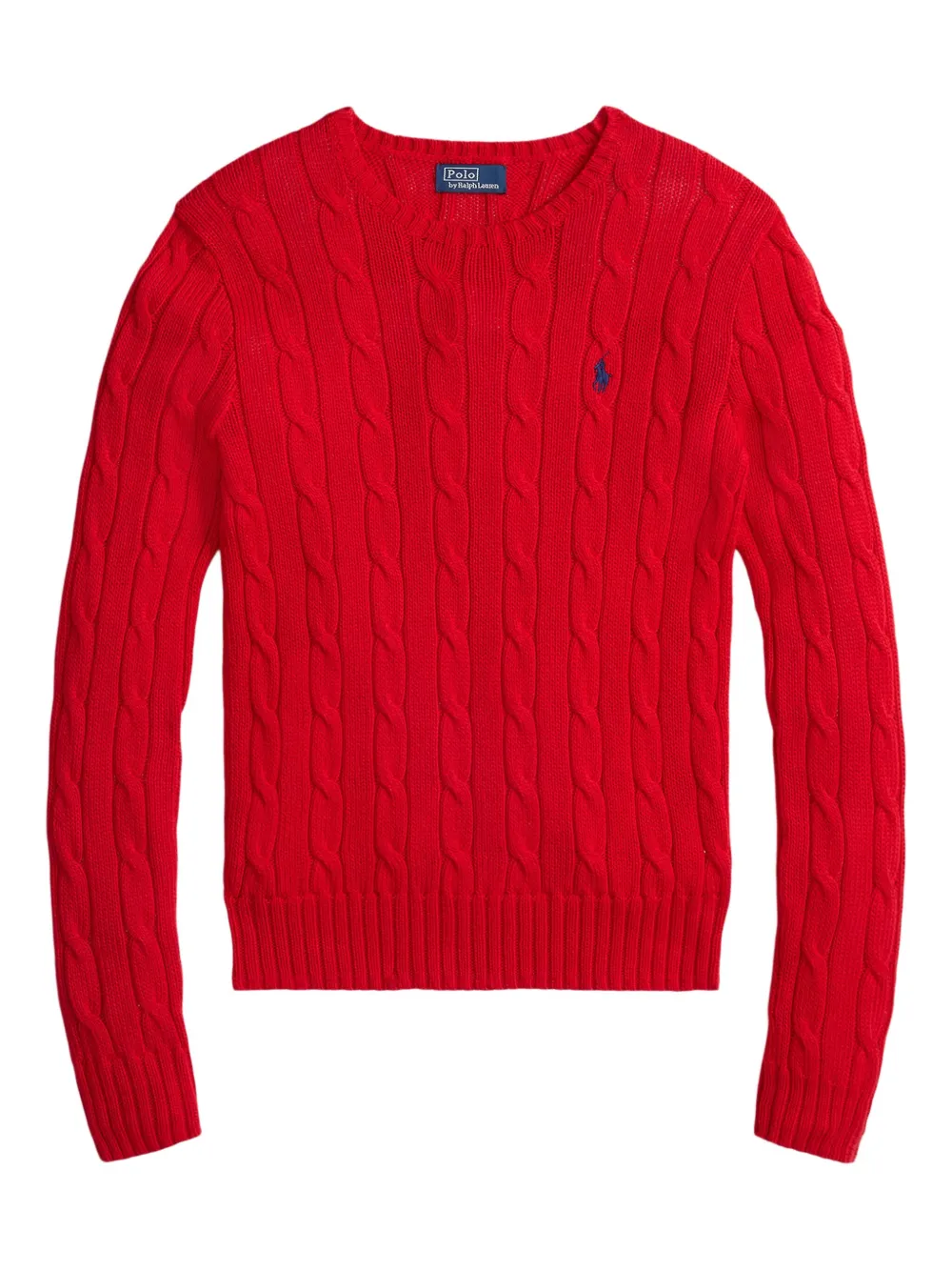 Polo Ralph Lauren Maglione girocollo in maglia a trecce - Rosso