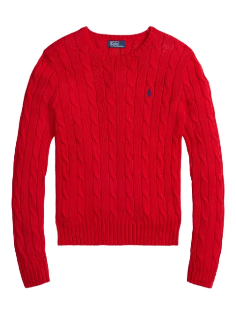 Polo Ralph Lauren suéter en tejido de ochos con cuello redondo