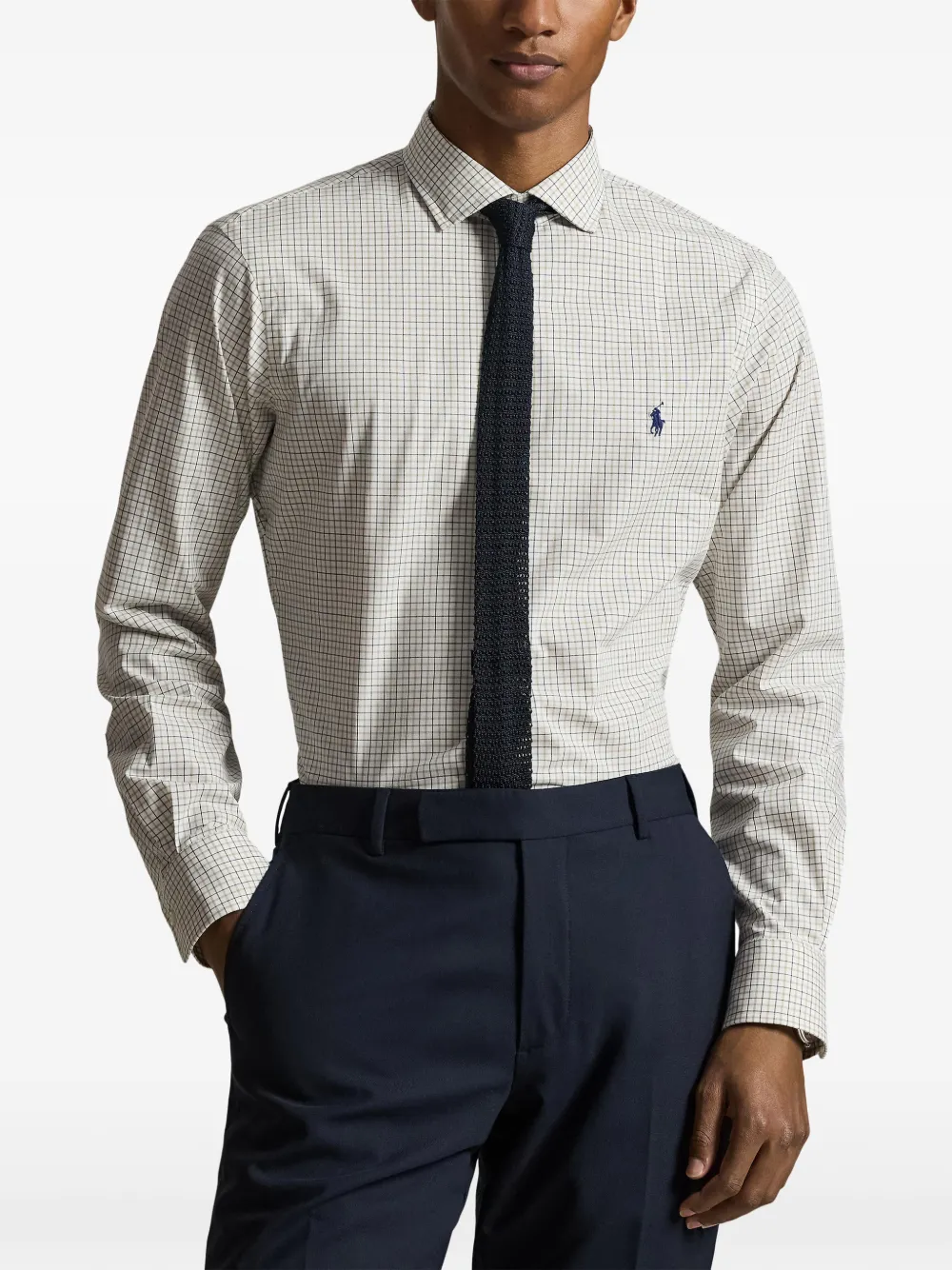  Polo Ralph Lauren Camisa Bordada A Cuadros - Neutro 
