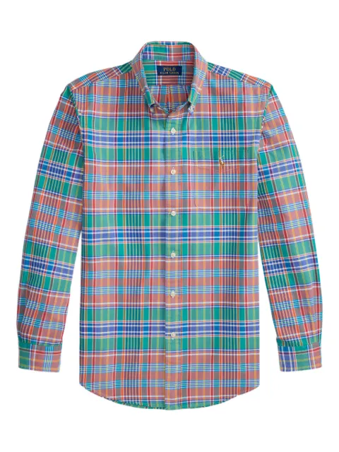 Polo Ralph Lauren plaid-pattern logo-embroidered shirt