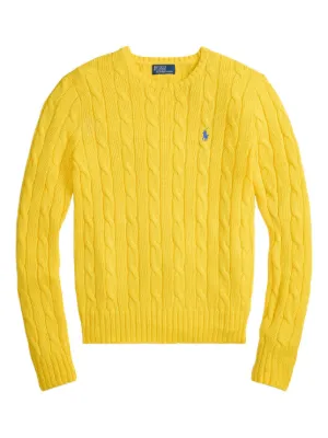 Polo by Ralph Lauren Vネックニット イエロー XL Polo Ralph Lauren ケーブルニット Vネックセーター | イエロー