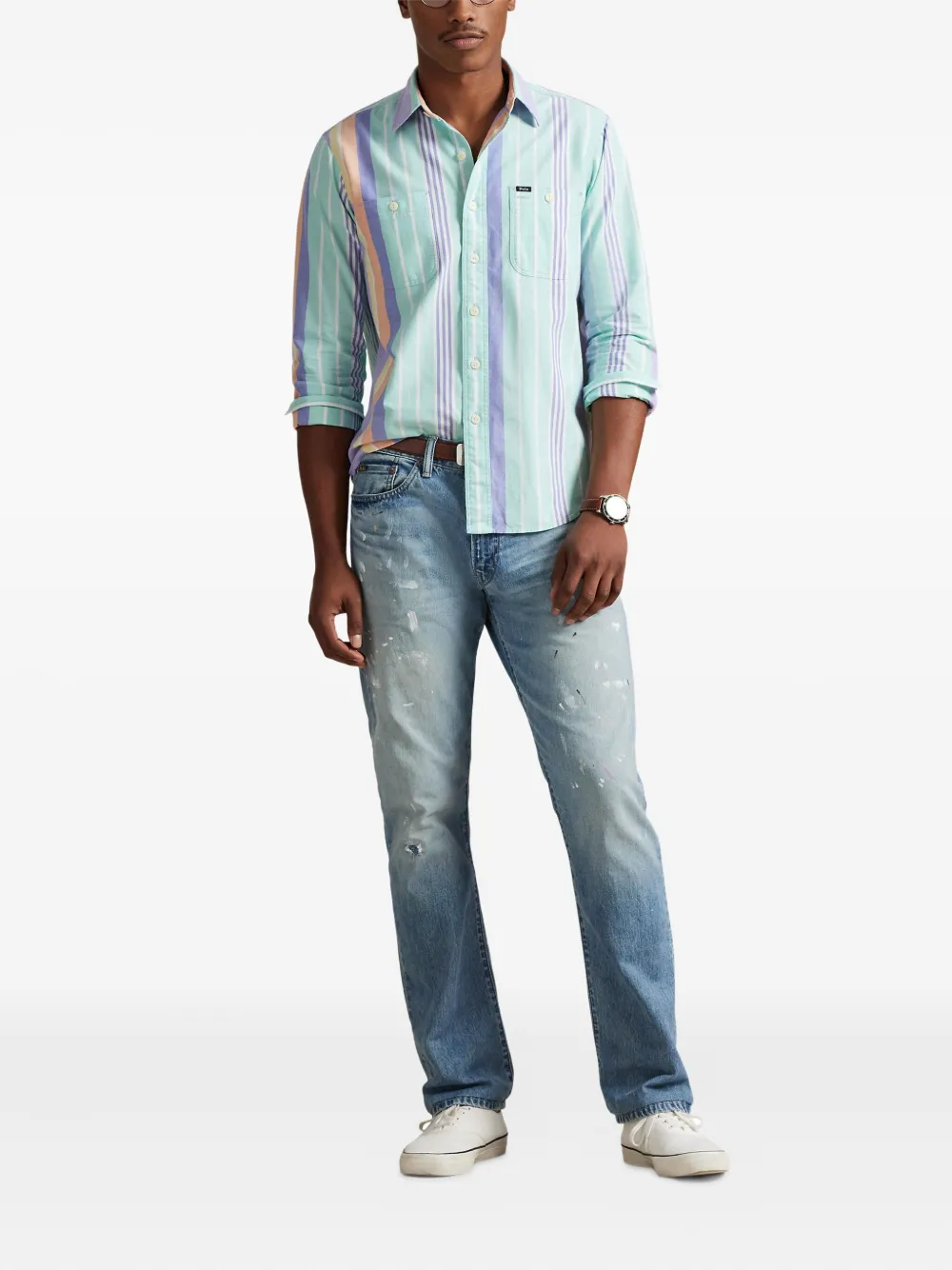 Polo Ralph Lauren Overhemd met gestreept detail Groen