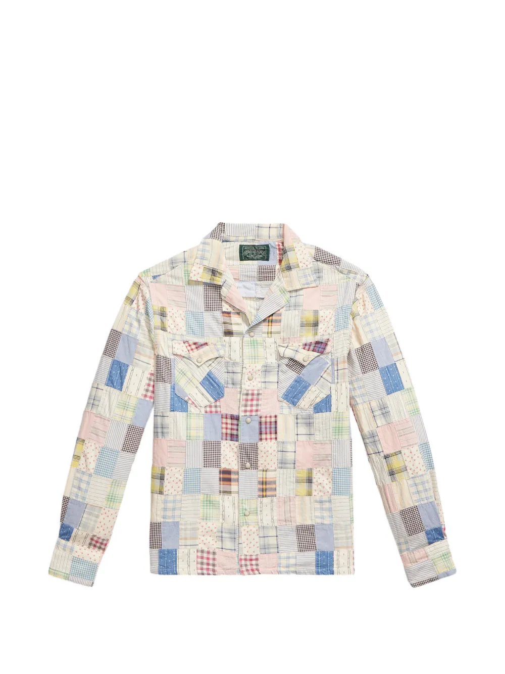 Polo Ralph Lauren patchwork shirt jacket - Blu