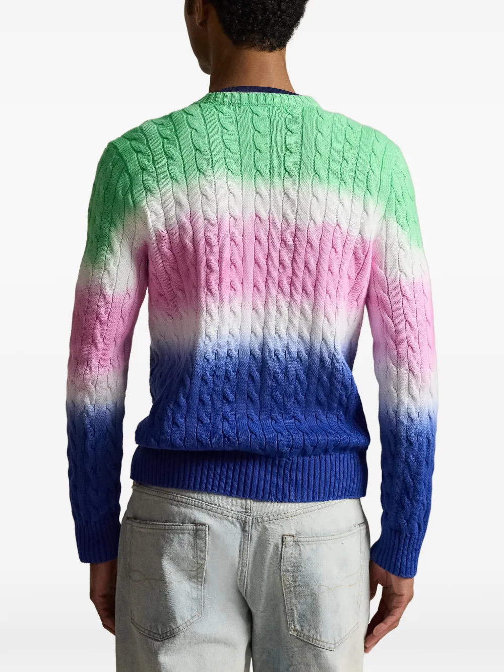 Polo Ralph Lauren Kabelgebreide trui met kleurstof Blauw