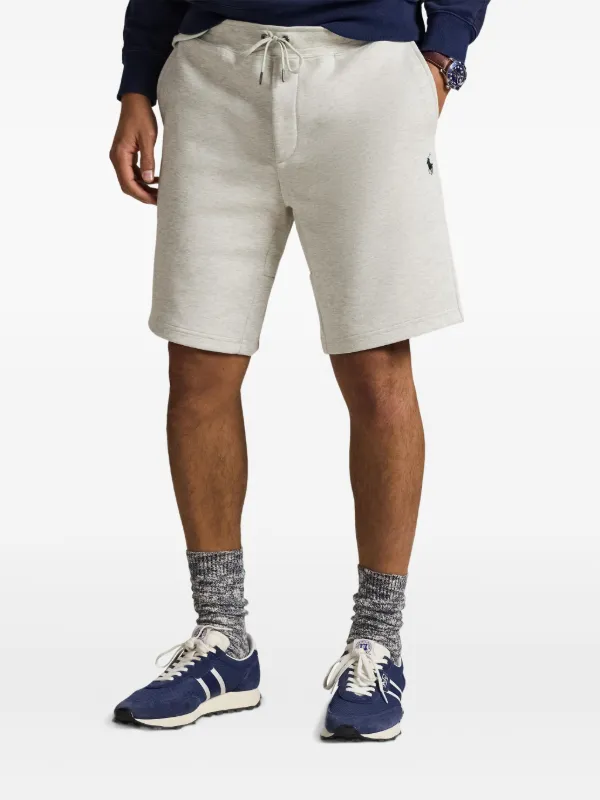 Polo Ralph Lauren Embroidered double-knit Track Shorts | Grey