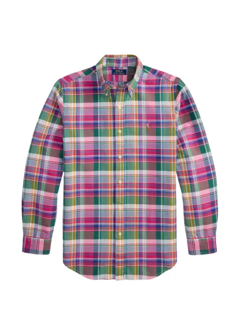 Polo Ralph Lauren plaid-pattern embroidered-logo shirt