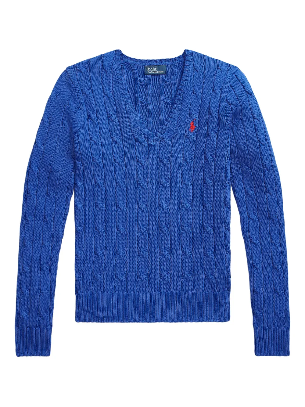 Polo Ralph Lauren cable-knit V-neck sweater - Blu