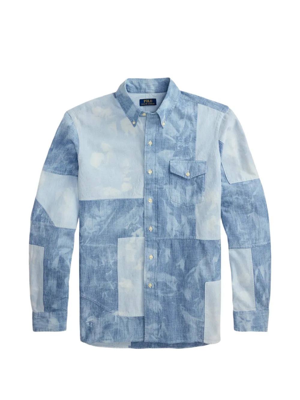 Polo Ralph Lauren patchwork buttoned shirt - Blue