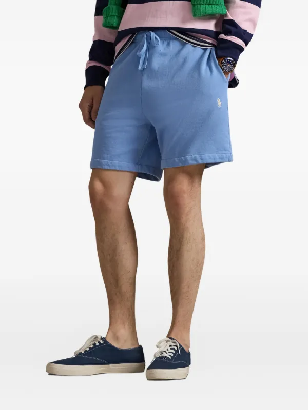 Polo Ralph Lauren Short Com Bordado e Ajuste No Cós | Azul
