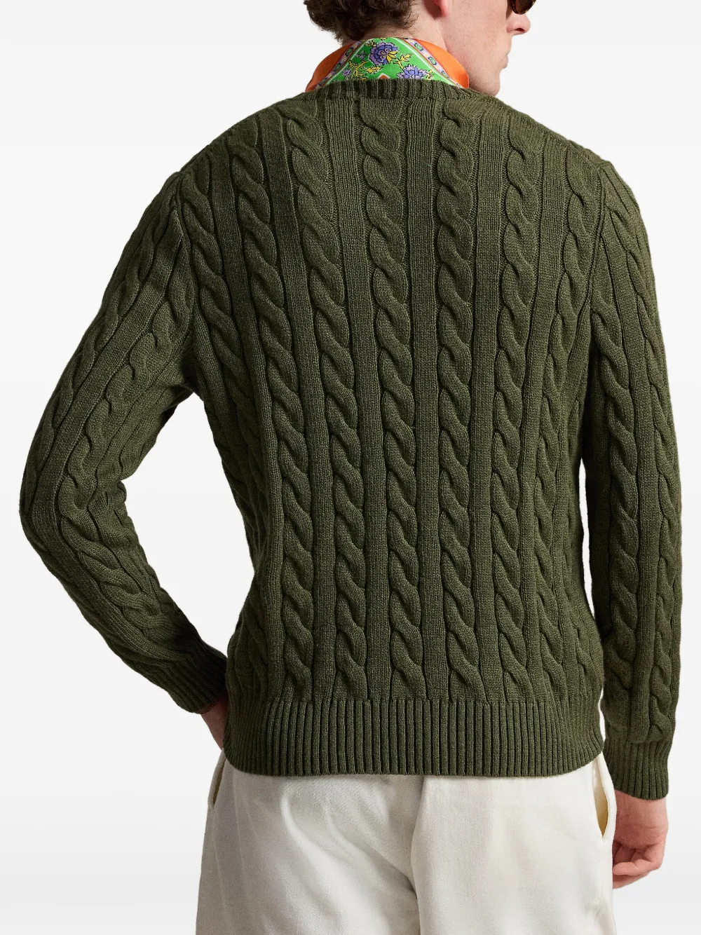 Polo Ralph Lauren Kabelgebreide trui met lange mouwen Groen