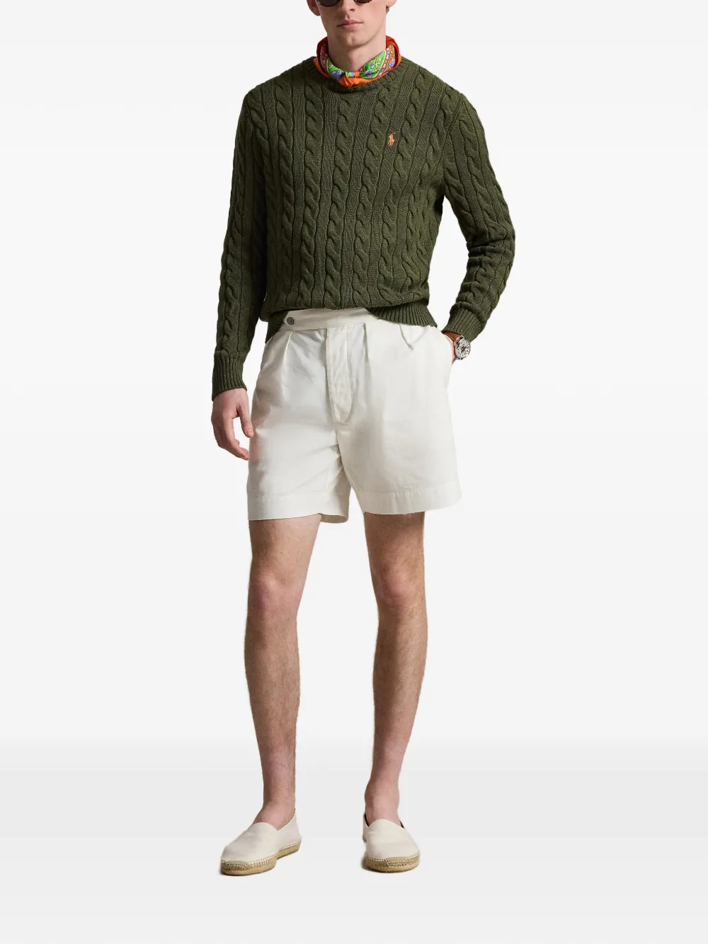 Polo Ralph Lauren Kabelgebreide trui met lange mouwen Groen