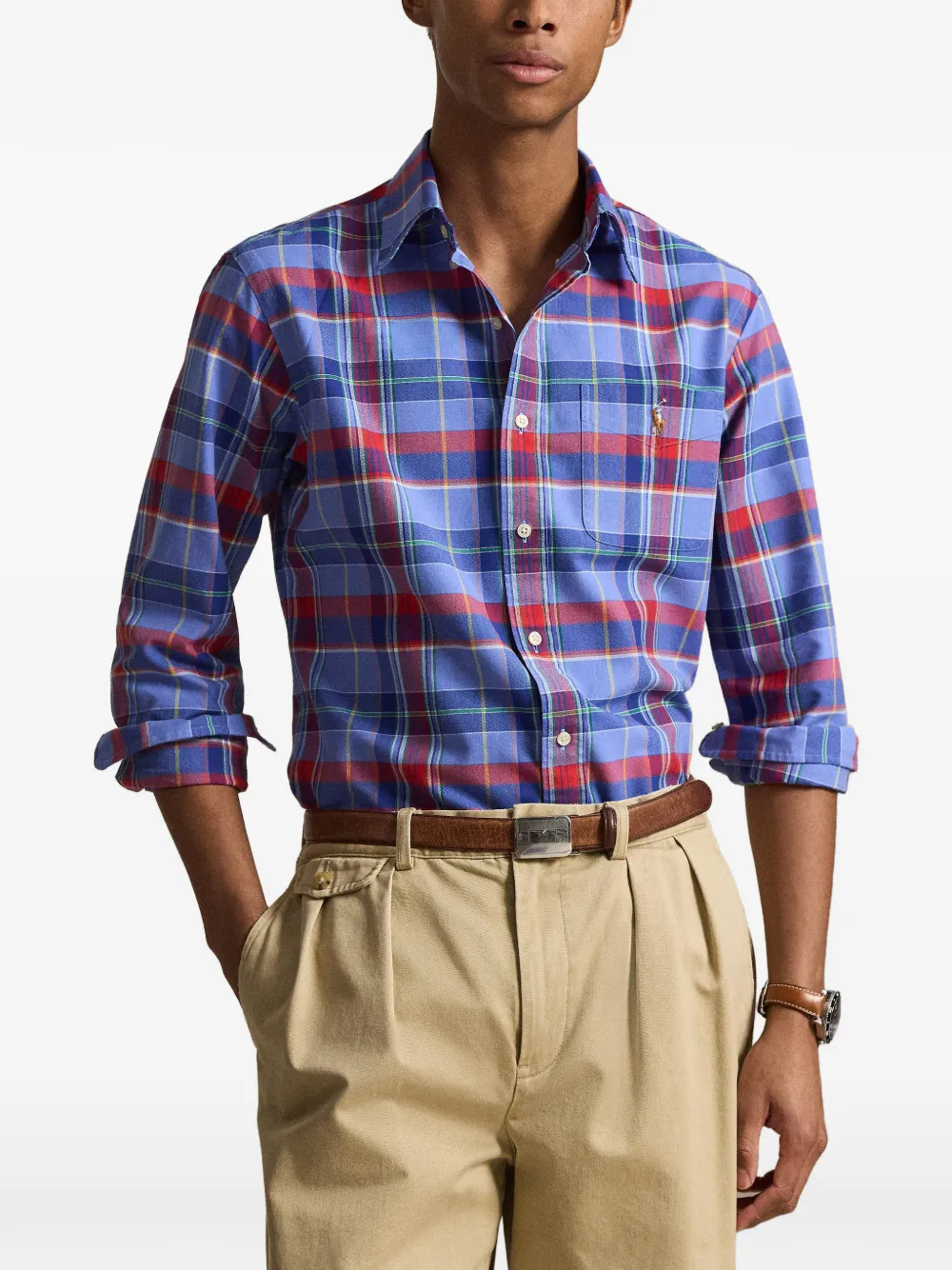 Plaid Patch-Pocket Shirt