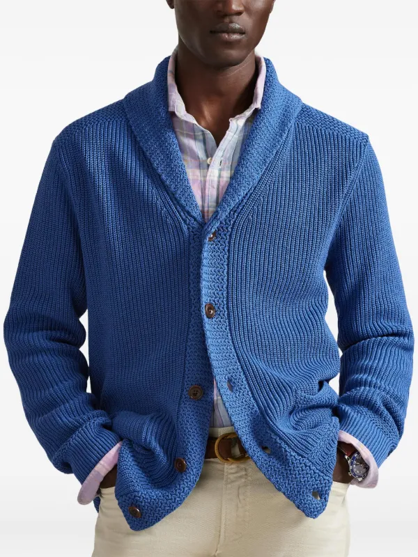 Polo Ralph Lauren ショールカラーカーディガン | ブルー | FARFETCH JP