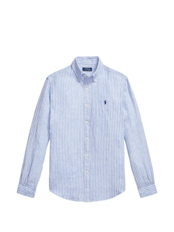 Polo Ralph Lauren Pony ストライプ リネンシャツ | ブルー | FARFETCH JP